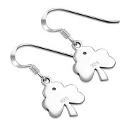 Sterling Silver Shamrock Dangling Earrings, ep128/h